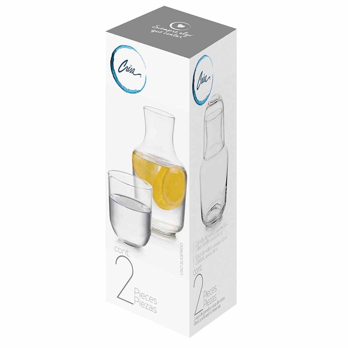 Juego Jarra 1l + Vaso 320ml Cordova Vidrio Cocina Casa Crisa