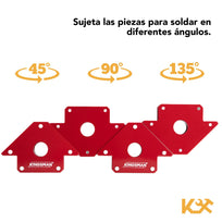 Kit 4 Escuadras Magnetica 4 Pulgadas 50 Lb 22 Kg Juego Para SoldarMAGNEKING4KIT