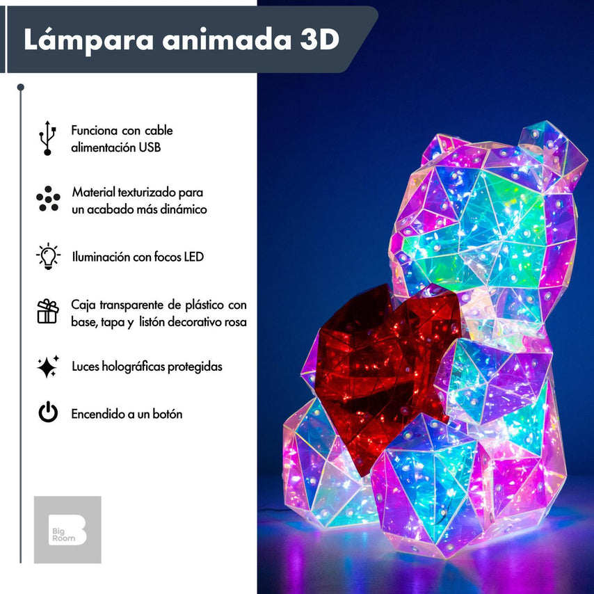 Lampara 3d Oso Luz Led Iluminacion Nocturna Decoracion RecamJJJUTO080001