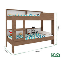 Litera Doble Individual + Base Cama Individual KingsHouseKINGBUNKMIX2