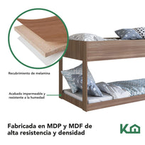 Litera Doble Individual Base Cama KingsHouse DesmontableKINGBUNK3