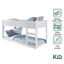 Litera Doble Individual Base Cama KingsHouse DesmontableKINGBUNK3