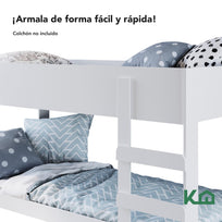 Litera Doble Individual Base Cama KingsHouse DesmontableKINGBUNK3