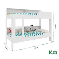 Litera Doble Individual + Cama Base Individual KingsHouseKINGBUNKMIX1