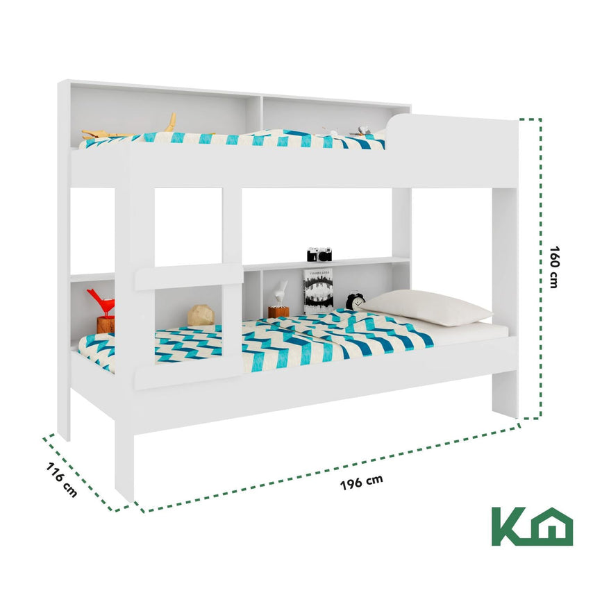 Litera Doble Individual + Cama Base Individual KingsHouseKINGBUNKMIX1