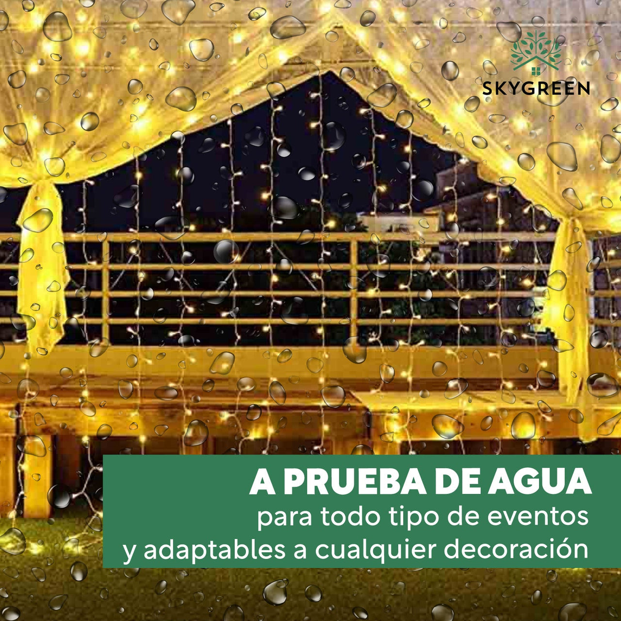 Luces Árbol De Navidad 25 Mtrs 250 Leds Luz Blanco Y Calido