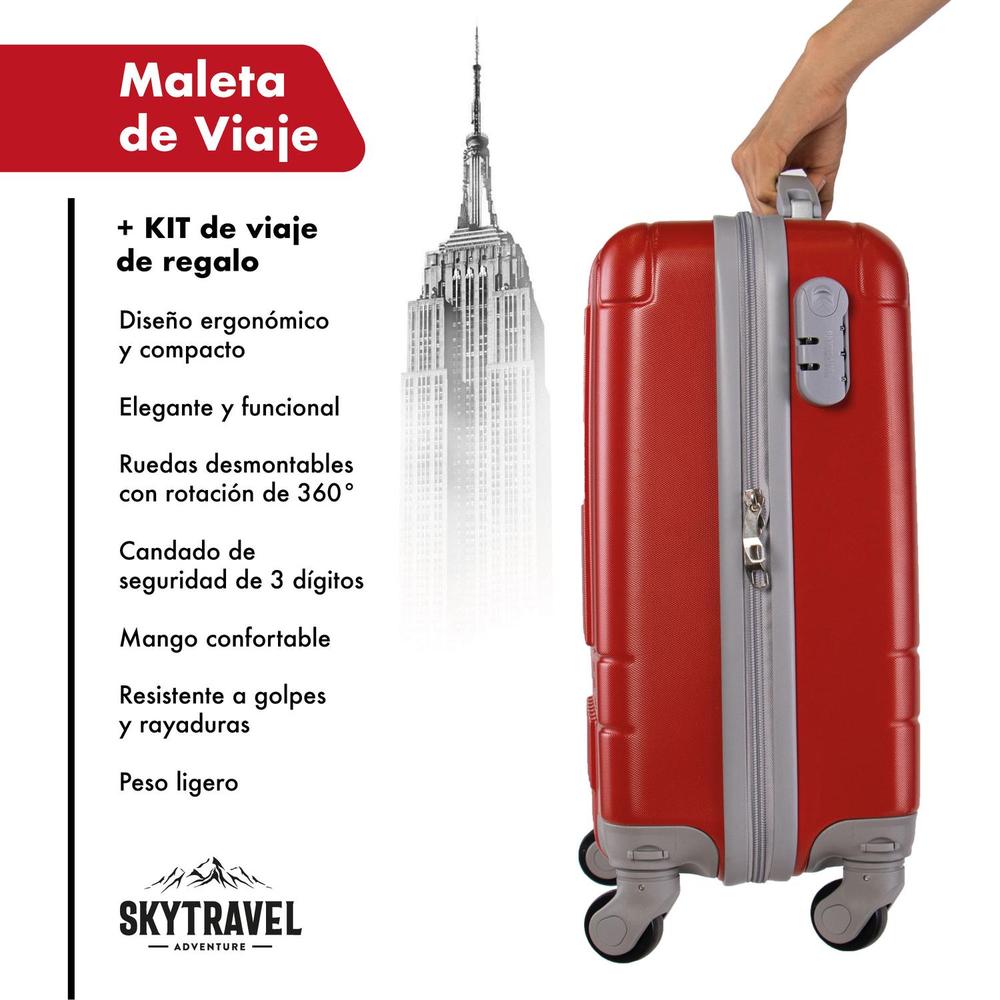 Maleta De Viaje 16 PuLG Maleta De Mano 10k 4 Ruedas Rigida