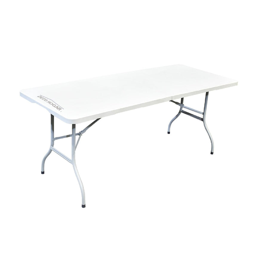 Mesa De Plástico Plegable Tipo Portafolio Blanca 180x74 Adir12106-ADIR