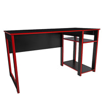 Mesa Escritorio Gamer Multiusos 136x73x60 cm Rojo con Negro300244-SZ