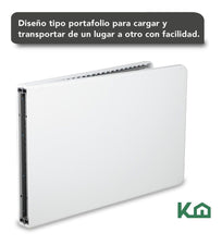 Mesa Plegable 240 cm Portatil Portafolio Fiesta Jardin Hogar300165