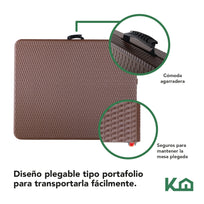 Mesa Plegable Portátil 180cm Portafolio Tipo Rattan Plástico300298