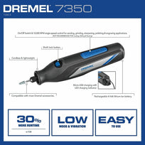 Mototool Inalámbrico Dremel 7350 4v 12000 Rpm + 5 AccesoriosF0137350LA - DRE