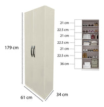 Mueble Armario Closet Multiuso 2 Puertas + Estantes MDP Casa300191-SZ