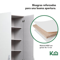 Mueble Armario Closet Multiuso 2 Puertas + Estantes MDP Casa300191-SZ