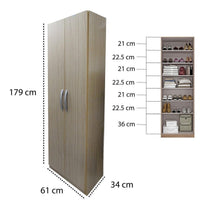 Mueble Armario Closet Multiuso 2 Puertas + Estantes MDP Casa300191-SZ