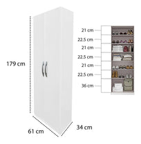 Mueble Armario Closet Multiuso 2 Puertas + Estantes MDP Casa300191-SZ