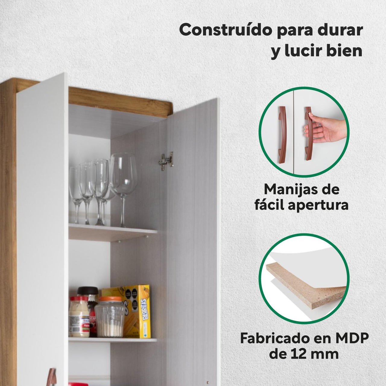 Mueble Armario Closet Multiuso 2 Puertas + Estantes Mdp Casa