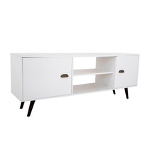 Mueble Modular de TV con Patas 2 Repisas y 2 Puertas 59 x 150 x 38 cm Blanco300198 - SZ