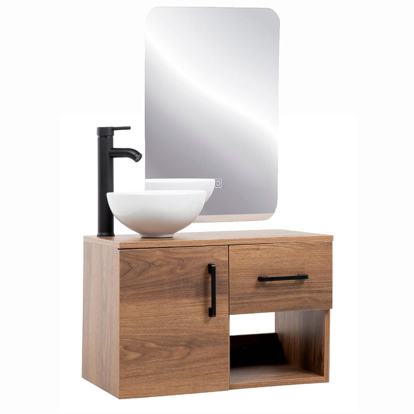 Mueble Organizador Gabinete Baño Espejo Rectangular Luz LEDCOMBO-KH-144