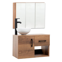 Mueble Organizador Gabinete Para Baño + Botiquin Con EspejoCOMBO-KH-148