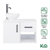 Mueble Organizador Gabinete Para Baño + Botiquin Con EspejoCOMBO-KH-149