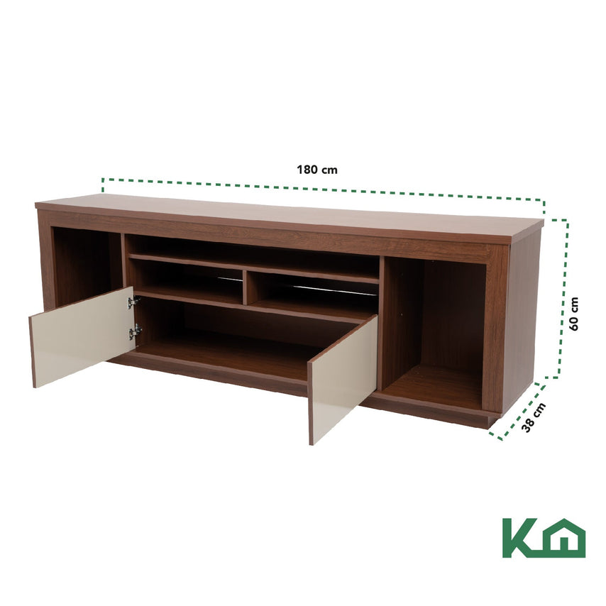 Mueble Para Tv Pantalla Mesa Modular 180 Cm Repisas y Puerta300345