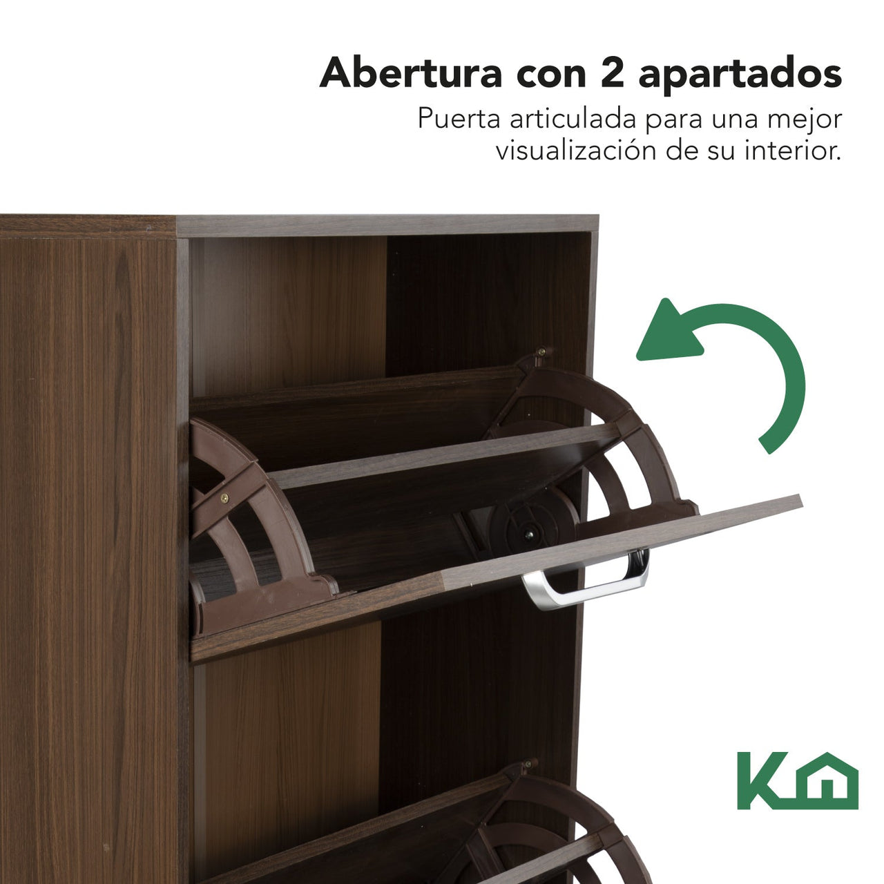 Mueble Zapatero Zapatera Organizador Madera 18 Pares Hogar