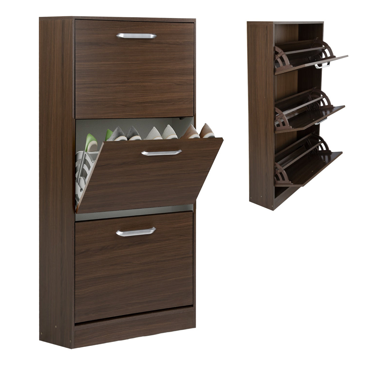 Mueble Zapatero Zapatera Organizador Madera 18 Pares Hogar