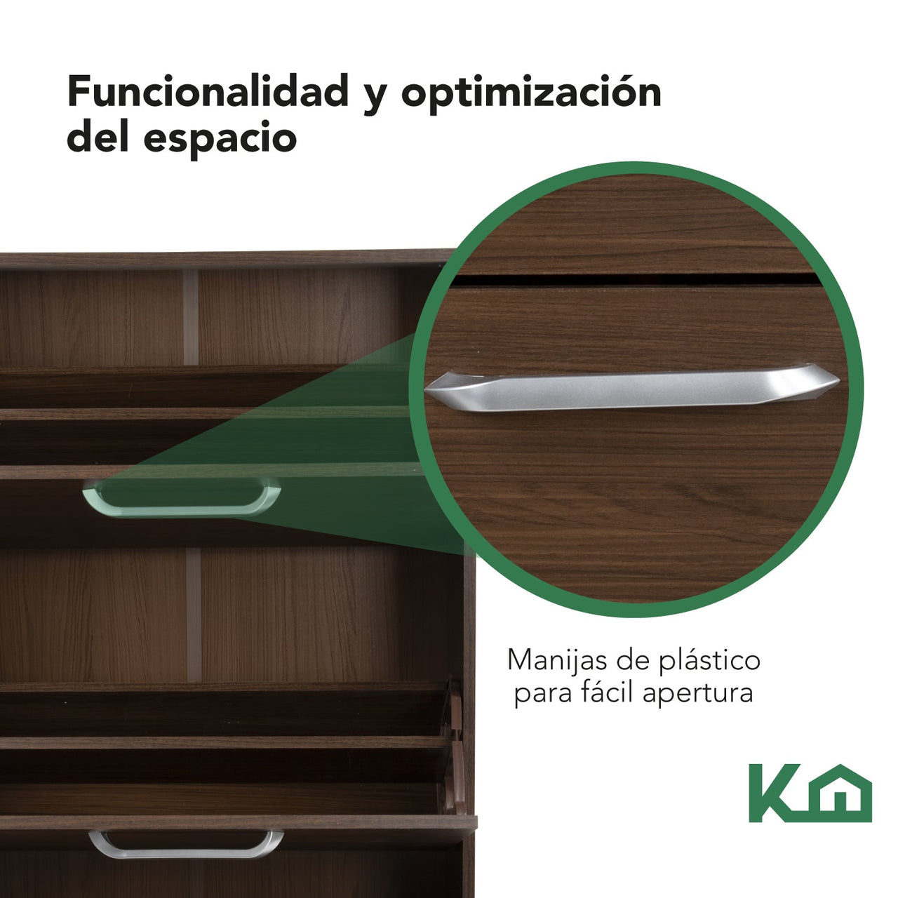 Mueble Zapatero Zapatera Organizador Madera 18 Pares Hogar