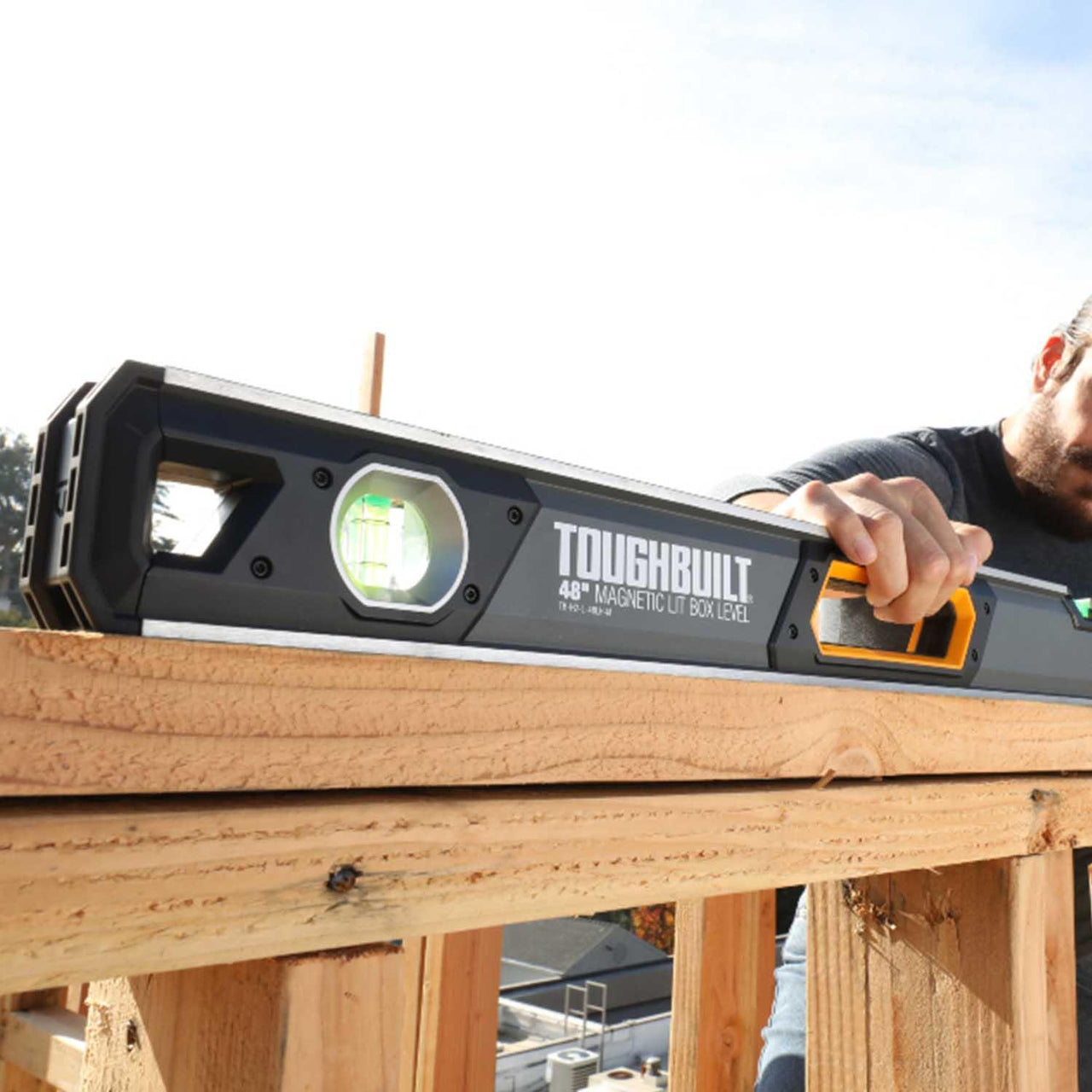 Nivel De Caja Magnetico Profesional Con Luz 122cm Toughbuilt