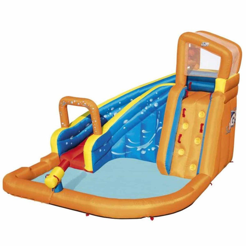 Parque Acuatico Inflable con Alberca y Resbaladilla Turbo Splash Zone Mega H2OGO Con Bomba 110v 53302E Bestway53302E-BEST