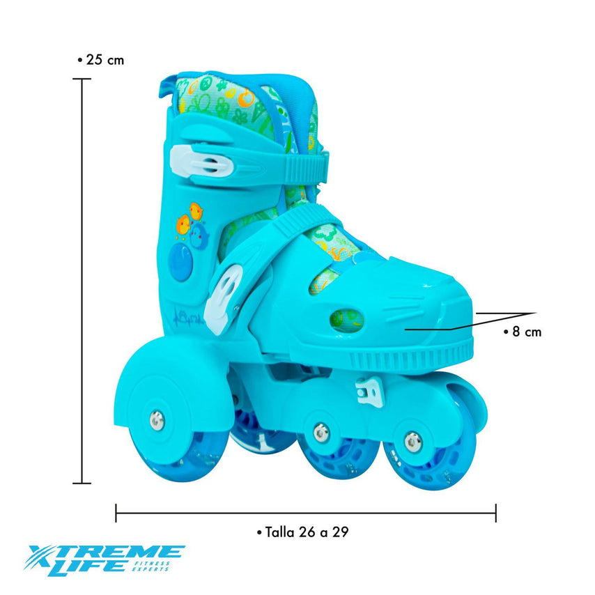 Patines Para Niños Ajustables Con Protección Frenos Luz LedJJPAPL030001