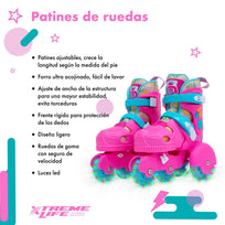 Patines Para Niños Ajustables Con Protección Frenos Luz LedJJPAPL030001