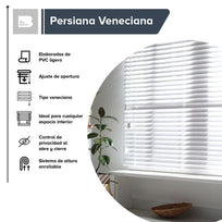 Persiana Horizontal Enrollable Pvc 160x120 Ajustable ModernaHJPEPM280002