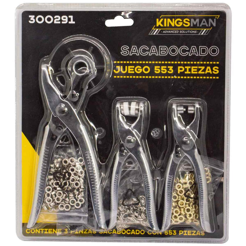 Pinza Sacabocados Estrella Ojilladora 3 Piezas + 600 OjillosPinzaCOMBO-KINGSMAN-133