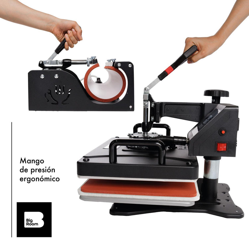 Plancha Sublimacion Combo 9 En 1 Prensa Trasferencia Calor NegroIOMSMS080001