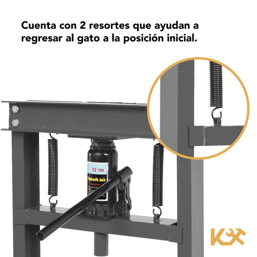 Prensa Hidraulica 12 Toneladas Acero Reforzado Uso RudoKMPR12T