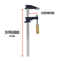 Prensa Sargento 24 Pulgadas Para Madera Carpinteria Kit 4 PiezasPrensaCOMBO-KINGSMAN-144