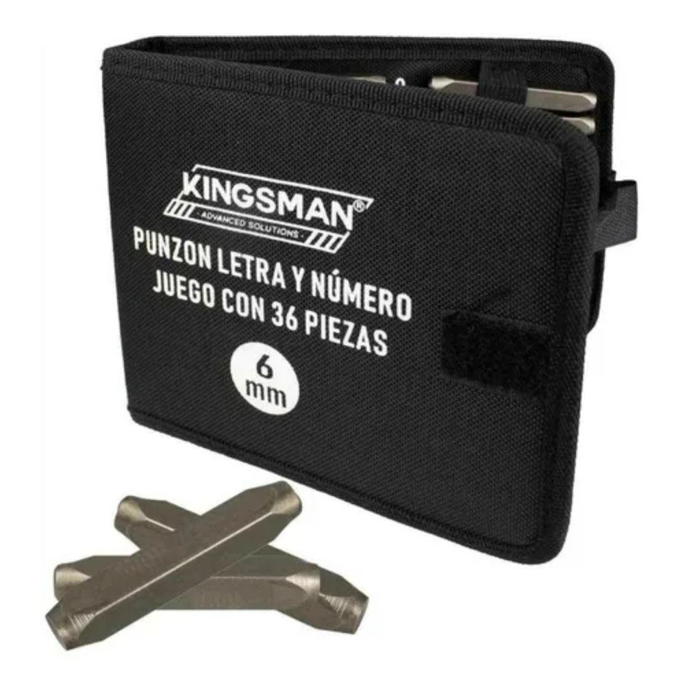 Punzon Letra y Número Juego con 36 Piezas 6 mm Kingsman