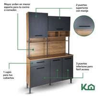 Rack Multiusos Alacena para Cocina con Cajones Puertas y Repisas300206 - SZ