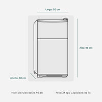 Thumbnail for Refrigerador 3 Pies/85 Litros LED Con Freezer 2 Puertas 115V