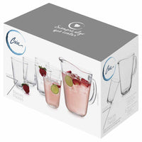 Thumbnail for Set 6 Vasos 390 Ml + Jarra Vidrio Calypso Cocina Beber Crisa