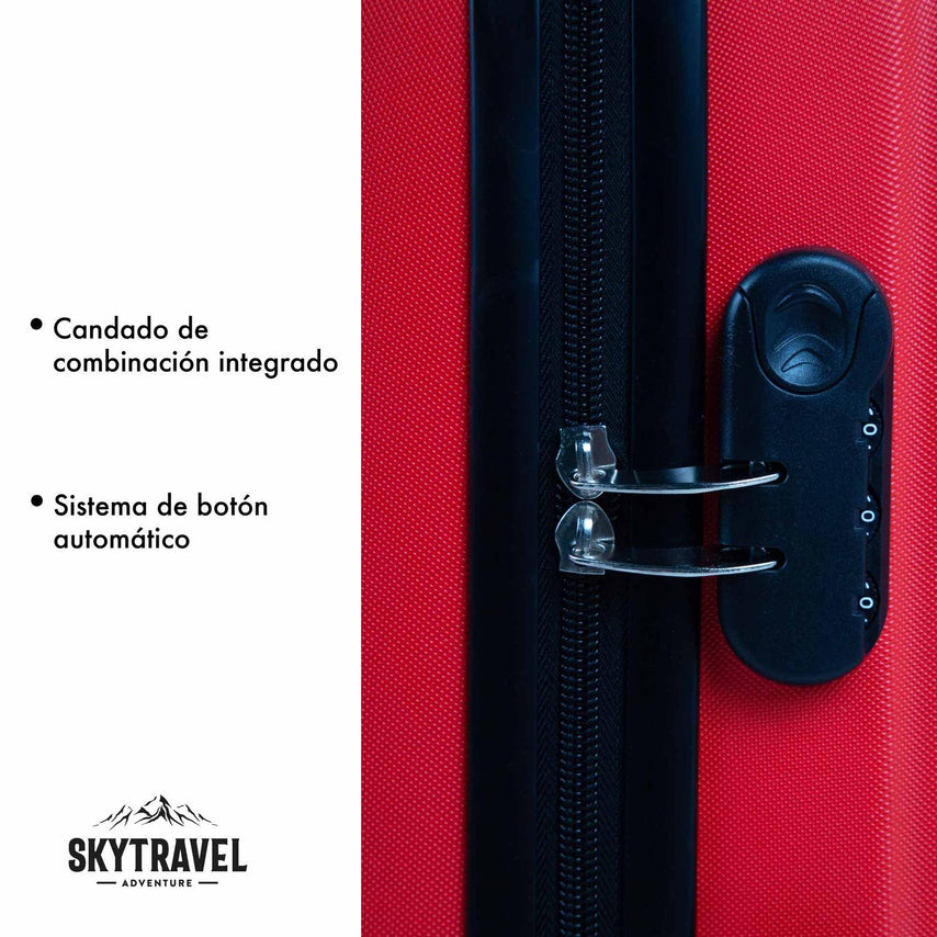 Set De 4 Maletas Para Viaje Con Ruedas Rigidas Alta CalidadSKYTRAVG40