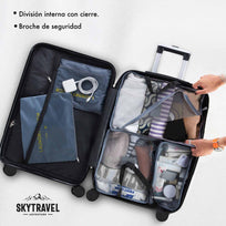 Set De 4 Maletas Para Viaje Con Ruedas Rigidas Alta CalidadSKYTRAVG40