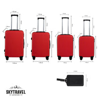 Set De 4 Maletas Para Viaje Con Ruedas Rigidas Alta CalidadSKYTRAVG40