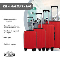 Set De 4 Maletas Para Viaje Con Ruedas Rigidas Alta CalidadSKYTRAV40