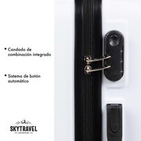 Set De 4 Maletas Para Viaje Con Ruedas Rigidas Alta CalidadSKYTRAVG40