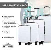 Set De 4 Maletas Para Viaje Con Ruedas Rigidas Alta CalidadSKYTRAVG40