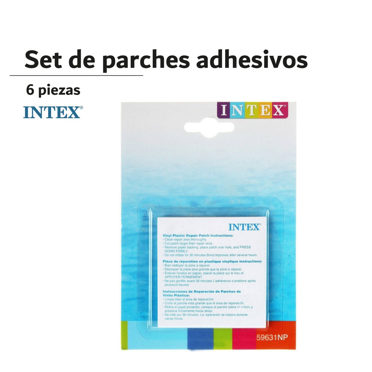 Set De Reparación Parches Adhesivos Para Inflable Intex