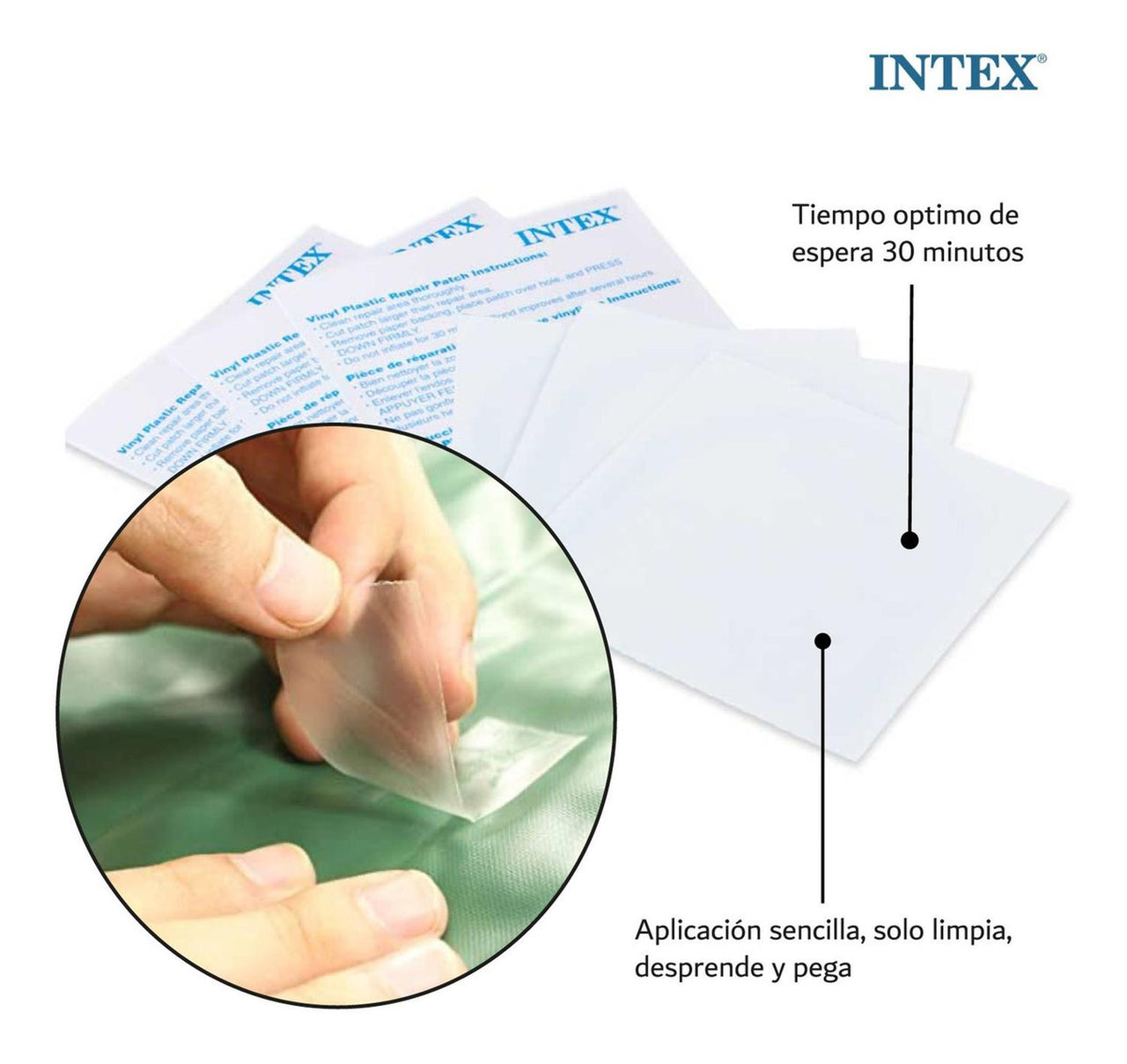 Set De Reparación Parches Adhesivos Para Inflable Intex